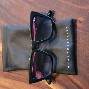 Quay Black & Gold Sunglasses